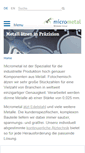 Mobile Screenshot of micrometal.de